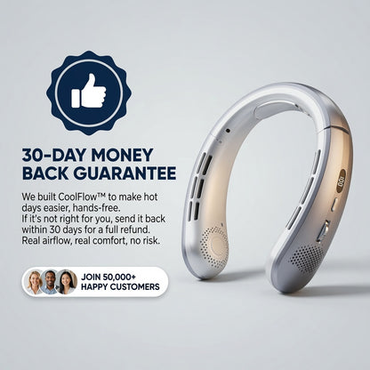 CoolFlow™ Neck Fan | 360° Hands-Free Cooling Comfort